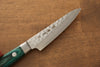 Sakai Takayuki VG10 17 Layer Damascus Petty-Utility  80mm Green Pakka wood Handle - Japannywholesale