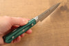 Sakai Takayuki VG10 17 Layer Damascus Petty-Utility  80mm Green Pakka wood Handle - Japannywholesale