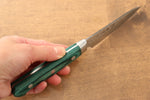 Sakai Takayuki VG10 17 Layer Damascus Petty-Utility  80mm Green Pakka wood Handle - Japannywholesale