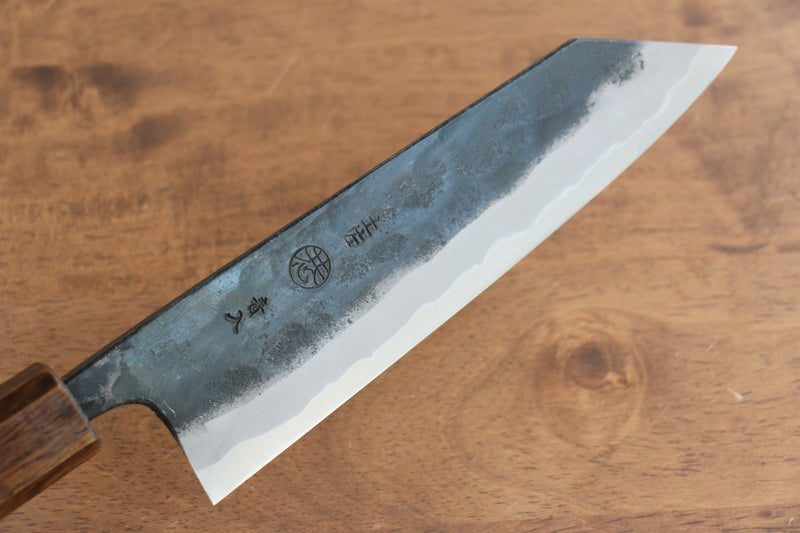 Kyohei  Shindo Blue Steel Black Finished Bunka  165mm Live oak Lacquered Handle - Japannywholesale