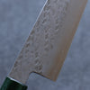 Seisuke Silver Steel No.3 Hammered Gyuto  210mm Walnut(With Double Green Pakka wood) Handle - Japannywholesale