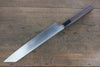 Hideo Kitaoka [Left Handed] White Steel No.2 Damascus Kiritsuke Yanagiba  240mm Shitan Handle - Japannywholesale