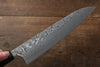 Yoshimi Kato SG2 Damascus Gyuto  210mm with Black Persimmon Handle A - Japannywholesale