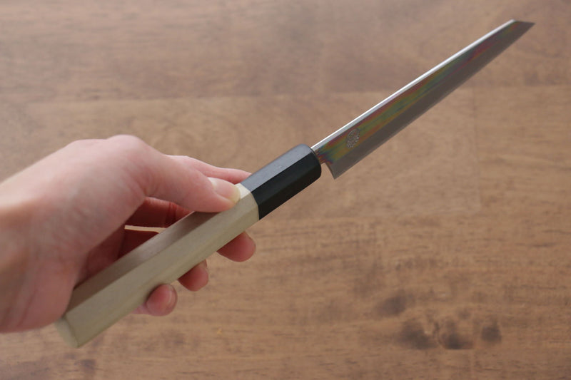 Choyo Blue Steel No.1 Mirrored Finish Kiritsuke Petty-Utility  135mm Magnolia Handle - Japannywholesale