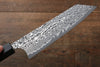 Yoshimi Kato SG2 Damascus Bunka  165mm with Black Persimmon Handle A - Japannywholesale