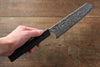 Yoshimi Kato SG2 Damascus Bunka  165mm with Black Persimmon Handle A - Japannywholesale