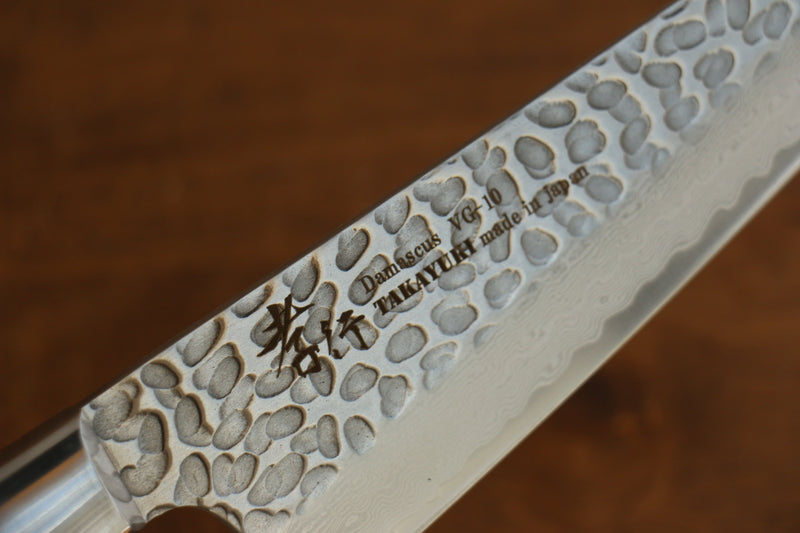 Sakai Takayuki VG10 33 Layer Damascus Sabaki  180mm Mahogany Pakka wood Handle - Japannywholesale