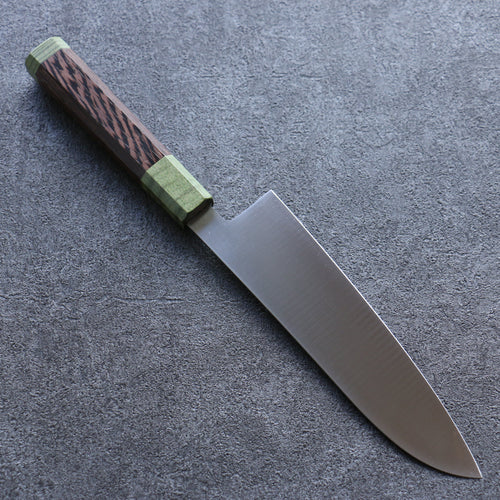 Sakai Takayuki JEWEL Emerald VG1 Santoku  180mm Wenge (Double Green Ring) Handle - Japannywholesale