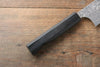 Yoshimi Kato SG2 Damascus Bunka  165mm with Black Persimmon Handle A - Japannywholesale