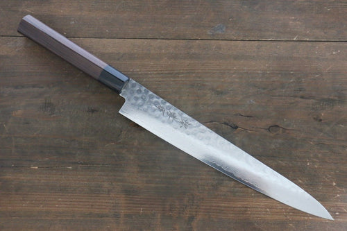 Sakai Takayuki AUS10 45 Layer Damascus Sujihiki  240mm Shitan Handle - Japannywholesale