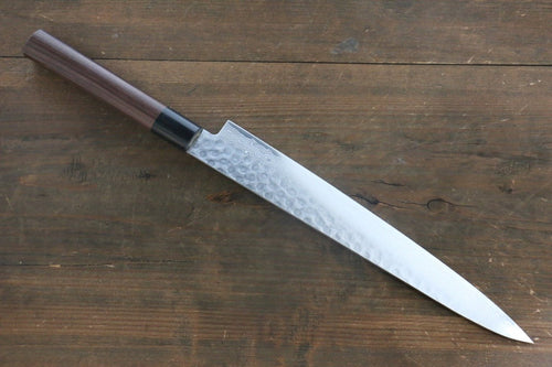 Sakai Takayuki AUS10 45 Layer Damascus Sujihiki  240mm Shitan Handle - Japannywholesale