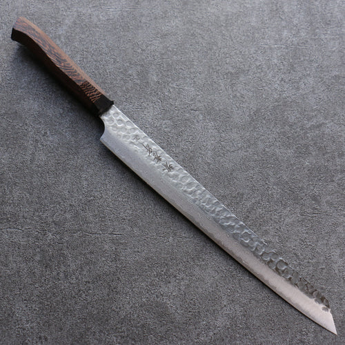 Sakai Takayuki Hien AUS10 45 Layer Damascus Kiritsuke Sujihiki  300mm Wenge Handle - Japannywholesale