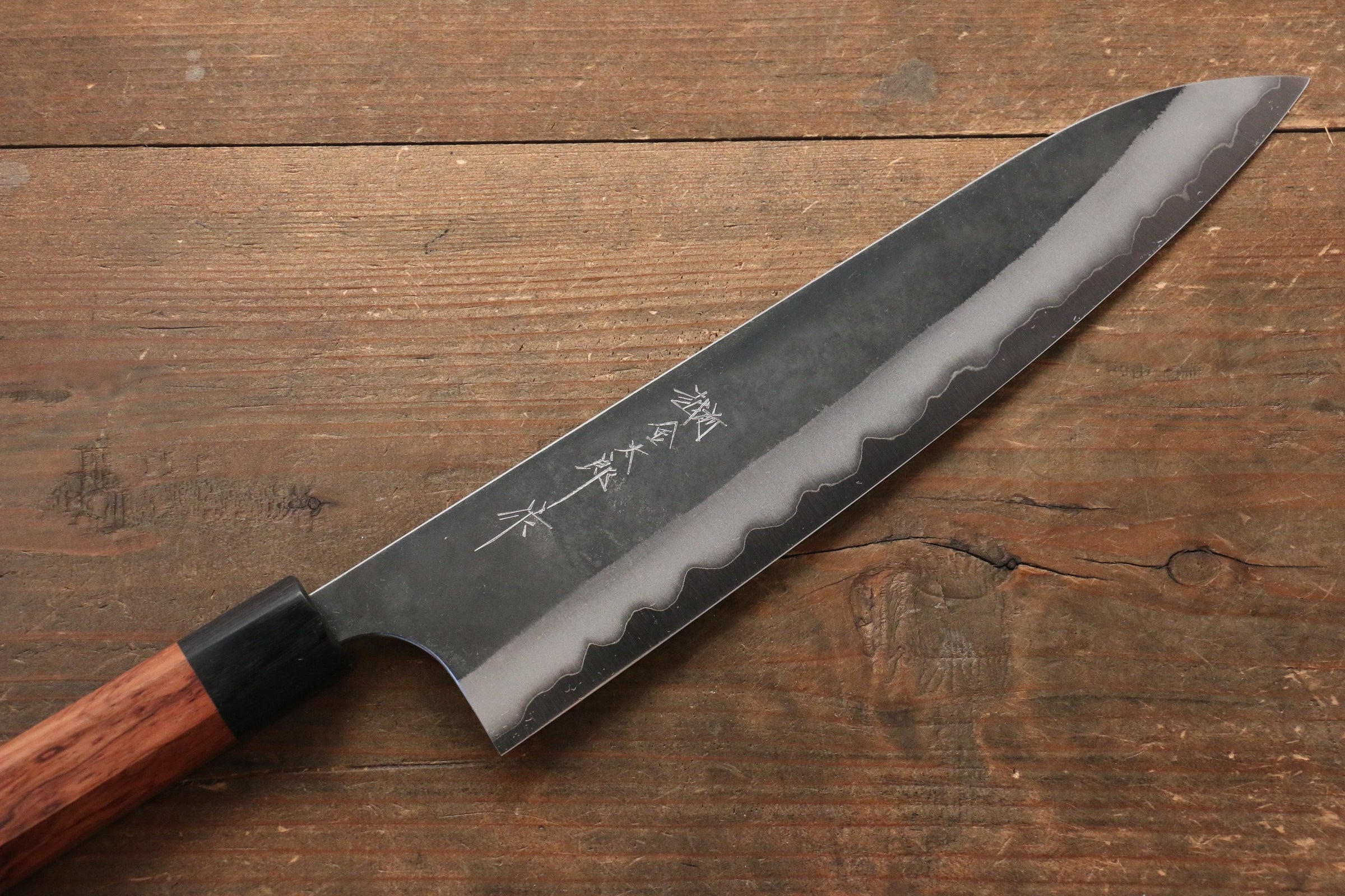 Yoshimi Echizen 240mm Stainless Clad Blue Super Kurouchi Wa-Gyuto - Japanese  Knife Imports