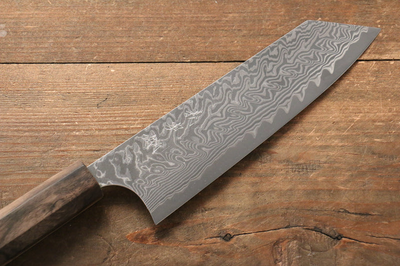 Yoshimi Kato SG2 Damascus Bunka  165mm with Black Persimmon Handle D - Japannywholesale