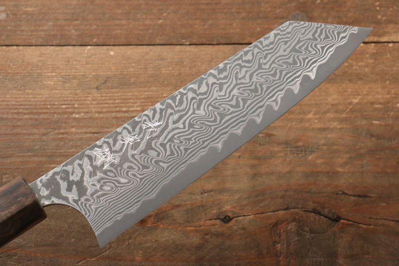 Yoshimi Kato SG2 Damascus Bunka  165mm with Black Persimmon Handle D - Japannywholesale