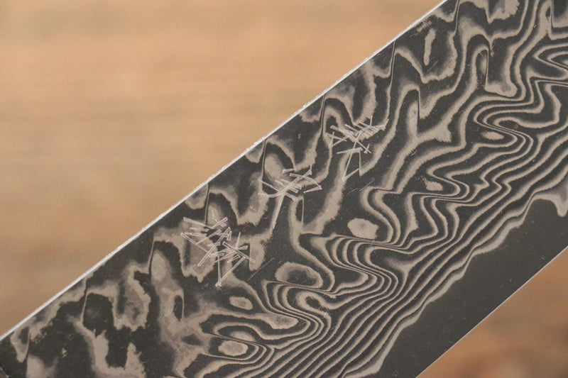 Yoshimi Kato SG2 Damascus Bunka  165mm with Black Persimmon Handle D - Japannywholesale