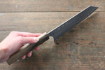 Yoshimi Kato SG2 Damascus Bunka  165mm with Black Persimmon Handle D - Japannywholesale