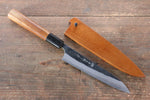 Yoshimi Kato Blue Super Kurouchi Petty-Utility  150mm with Lacquered Handle with Saya - Japannywholesale