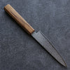 Seisuke ZA-18 Mirrored Finish Damascus Petty-Utility  135mm Oak Handle - Japannywholesale