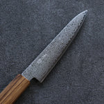 Seisuke ZA-18 Mirrored Finish Damascus Petty-Utility  135mm Oak Handle - Japannywholesale