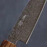 Seisuke ZA-18 Mirrored Finish Damascus Petty-Utility  135mm Oak Handle - Japannywholesale