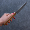 Seisuke ZA-18 Mirrored Finish Damascus Petty-Utility  135mm Oak Handle - Japannywholesale