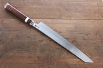 Sakai Takayuki Shiden Silver Steel No.3 Kengata Yanagiba  300mm Desert Ironwood(Sugihara model) Handle - Japannywholesale