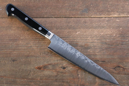 Takamura Knives VG10 Hammered Petty-Utility  150mm with Black Pakka wood Handle - Japannywholesale
