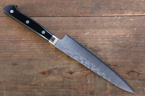 Takamura Knives VG10 Hammered Petty-Utility  150mm with Black Pakka wood Handle - Japannywholesale