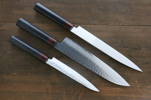 Iseya VG10 33 Layer Damascus Japanese, Gyuto 210mm, Petty 150mm & Sushi Knife 210mm Set - Japannywholesale
