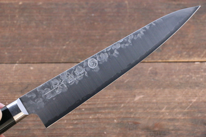 Takamura Knives VG10 Hammered Petty-Utility  150mm with Black Pakka wood Handle - Japannywholesale