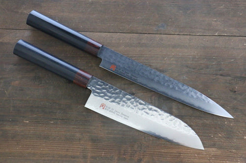 Iseya VG10 33 Layer Damascus Japanese Santoku & Sushi Chef Knife 210mm Set - Japannywholesale
