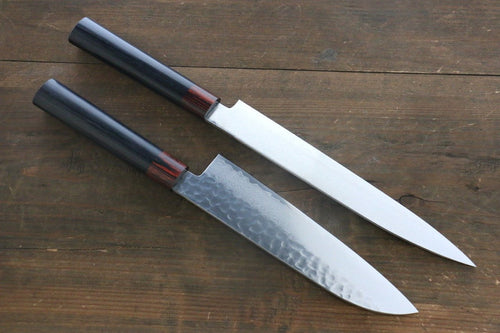 Iseya VG10 33 Layer Damascus Japanese Santoku & Sushi Chef Knife 210mm Set - Japannywholesale