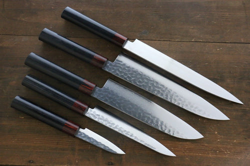 Iseya VG10 33 Layer Damascus Japanese Petty (80mm, 150mm), Santoku, Gyuto 210mm Sashimi Sushi Chef Knife 210mm Set - Japannywholesale