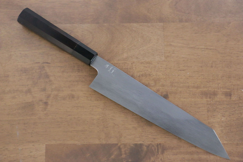 Jikko Fujisan Honyaki White Steel No.3 Kasumitogi Kiritsuke Gyuto  240mm Ebony Wood Handle - Japannywholesale