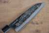 Sakai Takayuki Blue Steel No.2 Kurouchi Koshitantan engraving Santoku  170mm Walnut Handle - Japannywholesale