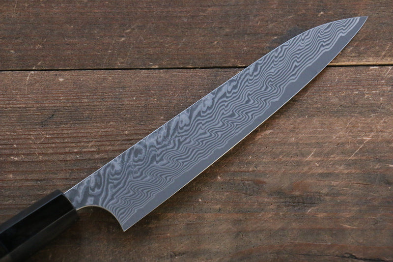 Yoshimi Kato SG2 Damascus Petty-Utility  150mm with Lacquered Handle with Saya - Japannywholesale