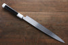 Sakai Takayuki Ginryu Honyaki Swedish Steel Mirrored Finish Yanagiba  300mm Ebony Wood Handle with Sheath - Japannywholesale