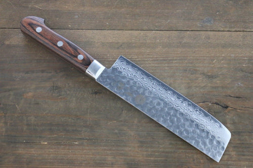 Sakai Takayuki VG10 17 Layer Damascus Nakiri  160mm - Japannywholesale