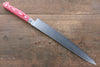 Sakai Takayuki Grand Chef Grand Chef Swedish Steel-stn Sujihiki  240mm Red Micarta Handle - Japannywholesale