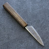 Seisuke Nami AUS10 Mirrored Finish Damascus Petty-Utility  80mm Oak Handle - Japannywholesale