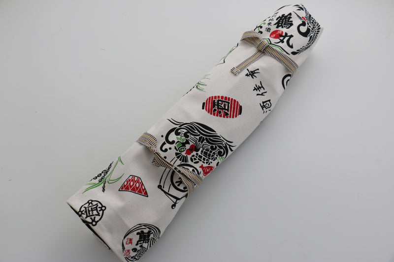 Japanese Style Knife Roll Shirofune Ura Ninja 4 Pockets - Japannywholesale