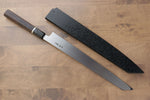 Sakai Takayuki Fujisan White Steel No.2 Honyaki Kiritsuke Yanagiba  300mm Ebony with Ring Handle with Sheath - Japannywholesale