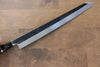 Sakai Takayuki Fujisan White Steel No.2 Honyaki Kiritsuke Yanagiba  300mm Ebony with Ring Handle with Sheath - Japannywholesale