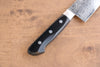 Seisuke Kagami AUS10 Mirrored Finish Damascus Santoku  170mm Black Pakka wood Handle - Japannywholesale