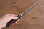 Seisuke Kagami AUS10 Mirrored Finish Damascus Santoku  170mm Black Pakka wood Handle - Japannywholesale