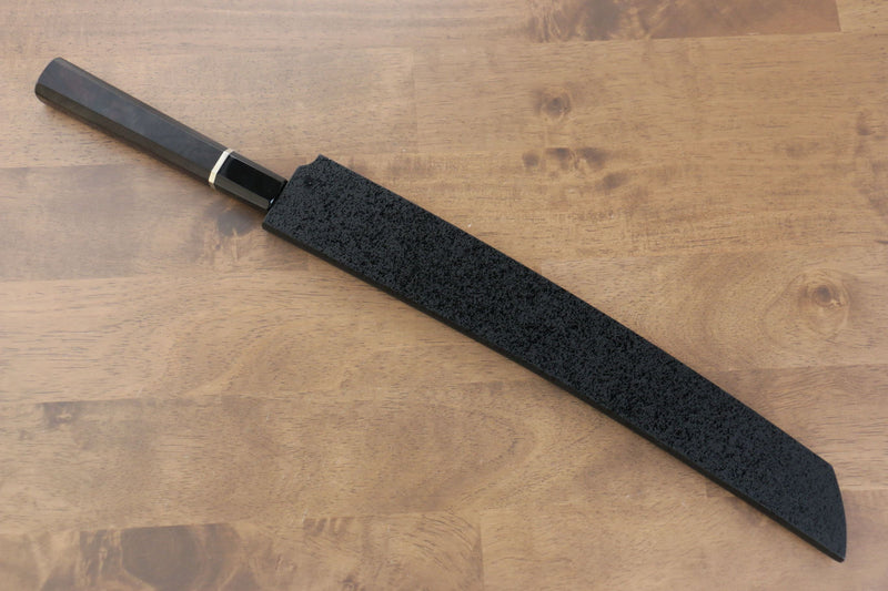 Sakai Takayuki Fujisan White Steel No.2 Honyaki Sakimaru Yanagiba  300mm Ebony with Ring Handle with Sheath - Japannywholesale