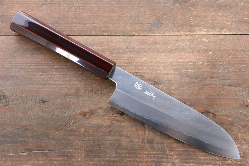 Seisuke Silver Steel No.3 Santoku  165mm Lacquered Handle - Japannywholesale