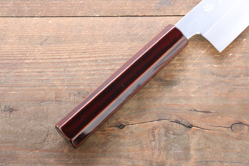 Seisuke Silver Steel No.3 Santoku  165mm Lacquered Handle - Japannywholesale