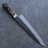 Seisuke Blue Super Black Gyuto  210mm Brown Pakka wood Handle - Japannywholesale